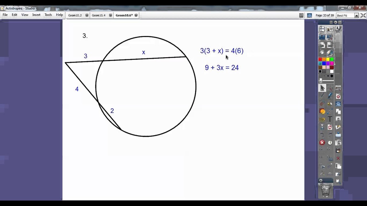 Segment Lengths in Circles - YouTube