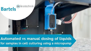 Automated vs  manual dosing of liquids for samples in cell culturing using the mp6 micropump
