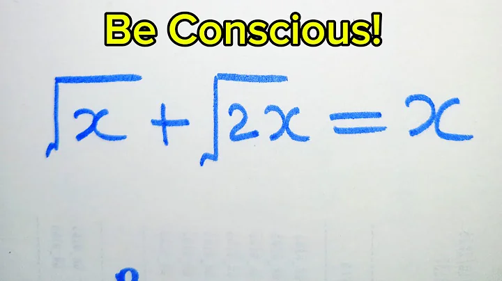 A Nice algebraic equation| Can you solve it?