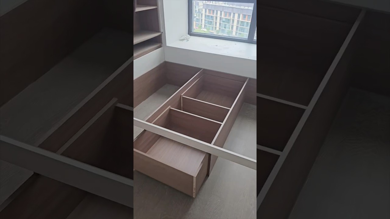 Умная установка каркаса кровати с ящиками для хранения — экономия места! 