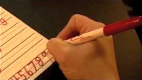 Learn to write Number 9 (Handwriting Without Tears)