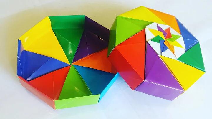 Origami Octagon Box|DIY Rainbow Paper Box|How to Make Octagon Box # OrigamiOctagonBox