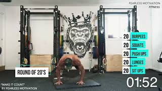 15 Minute AT HOME CROSSFIT AMRAP LADDER WORKOUT (as many reps as possible) with Ricky Garard