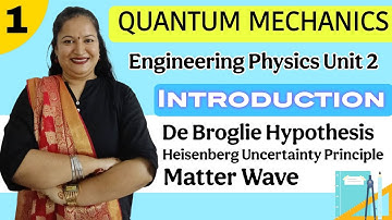 De Broglie Hypothesis & Heisenberg Uncertainty Principle | Quantum Mechanics| Engineering Physics  😊