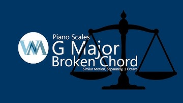 Playing Scales - G Major Broken Chord, Hands Separately, 1 Octave