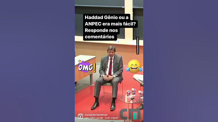 Haddad é um gênio ou a ANPEC era mais fácil? Responde nos comentários.
