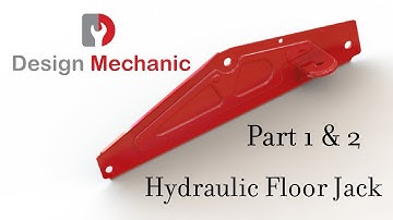 #50 Solidworks Tutorial | Hydraulic Floor Jack | Part Modelling | Part 1 & 2 | Design Mechanic