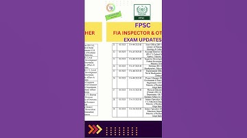 FPSC FIA INSPECTOR & OTHER EXAM UPDATES #fpsc #fpscjobs2023 #fia #fpsctest