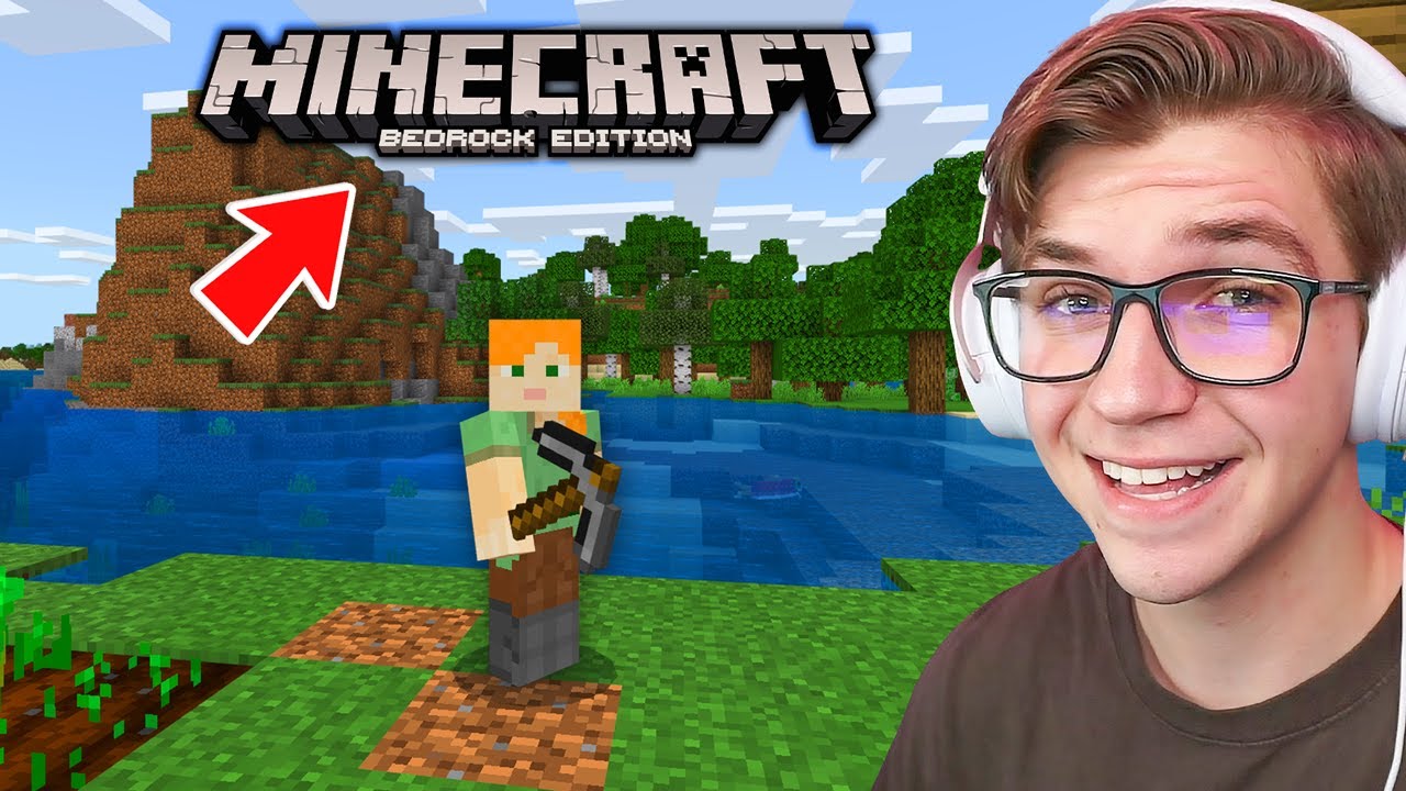 Playing Minecraft BEDROCK Edition For The First Time… - YouTube