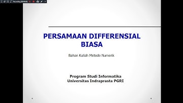Persamaan Differensial Biasa Metode Euler dan Runge Kutta