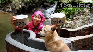 How to build and install a free electricity system from water  free energy | Ana Bushcraft