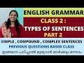 Types of sentencespart 2kerala psc englishsimplecompoundcomplex sentences  