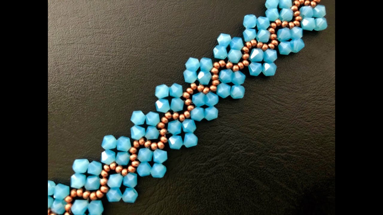 DIY Bicone Beaded Bracelet