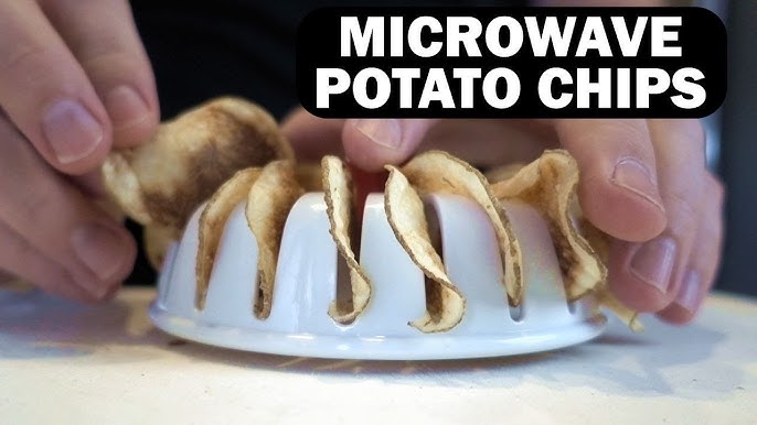  PAPABA Microwave Potato Chip Maker Oven Potato Fruit Slicer  Plate Crisp Chip Maker Fat Free Potato Chips Baking Tray Random: Home &  Kitchen