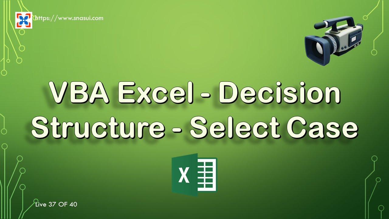 VBA Excel - Decision Structure - Select Case #L 37/40 - YouTube