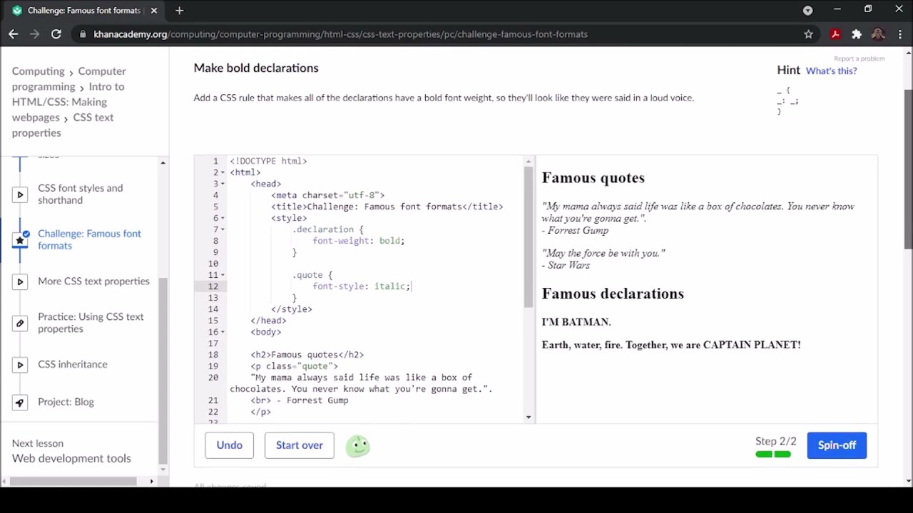 Challenge Famous Font Formats Khan Academy - YouTube