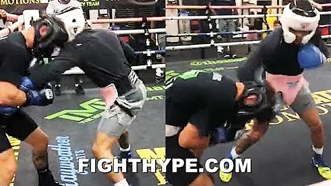 GERVONTA DAVIS BUSTS UP SPARRING PARTNER TO MAYWEA...