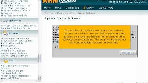 How to manually check for server and system software updates in WHM - WHM Management Tutorials