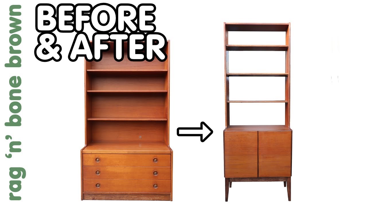 Mid Century Bookcase Cabinet - Extreme Makeover Before & After Part 2 ...