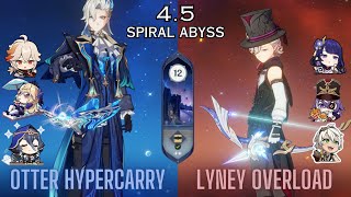 Otter Hypercarry & Lyney Overload - 4.5 Spiral Abyss - Genshin Impact