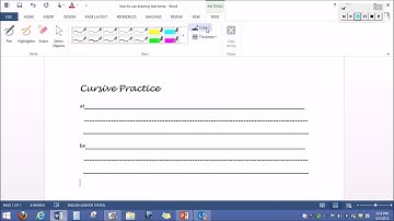How to use the Drawing Tool in Word