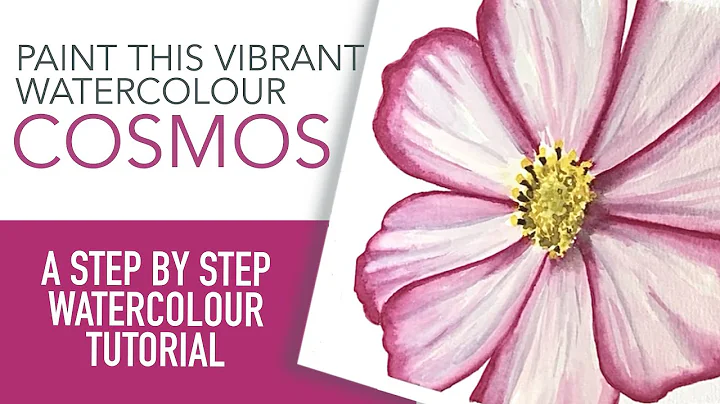 Vibrant Two Toned Watercolour Cosmos - A Step by S...