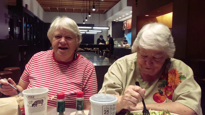 Susan and mom celebrating chipotle style!