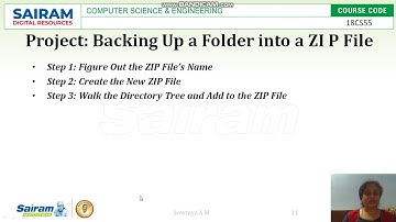 LectureVideo 18CS55 Module3 Organizing Files 3 Sowmya
