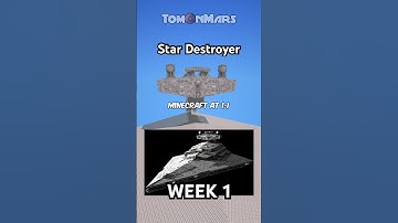 1:1 Imperial Star Destroyer project in Minecraft! WEEK 1 #starwars #minecraft