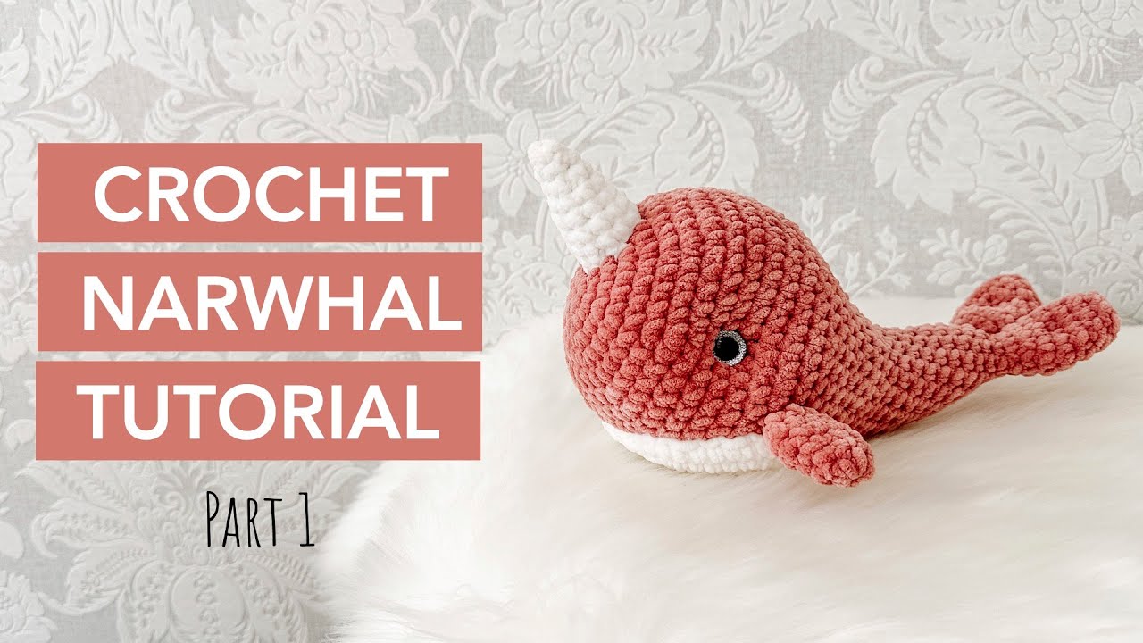 I added the eyes to my narwhal! it's my first amigurumi and it's looking  great! : r/crochet