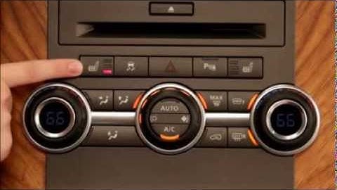 How To Operate the Range Rover Sport Climate Controls