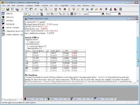 Statgraphics StatAdvisor