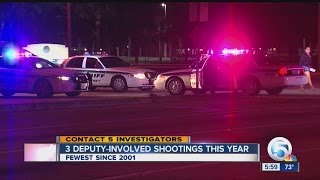 The number of Palm Beach County deputy-involved shootings is down