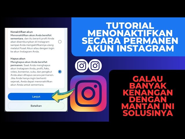 TUTORIAL Menonaktifkan Akun Instagram Permanen | CARA Hapus Akun Instagram Secara Permanen class=