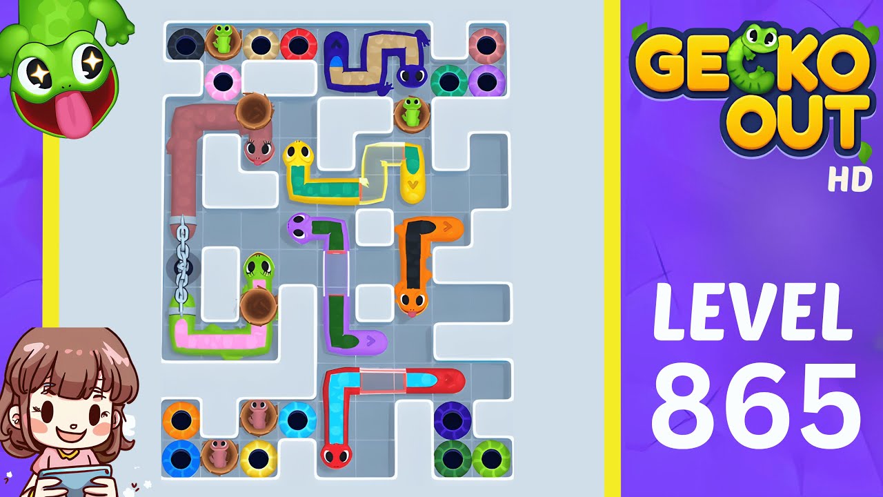 Прохождение уровня 865 игры Gecko Out.
