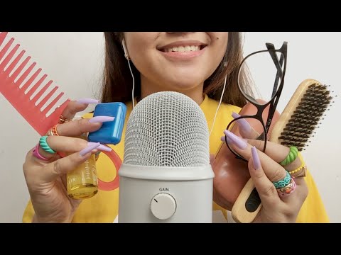 ASMR: Fast Tapping on 10 Random Objects 🏃🏻‍♀️👋🏼 (with long nails)