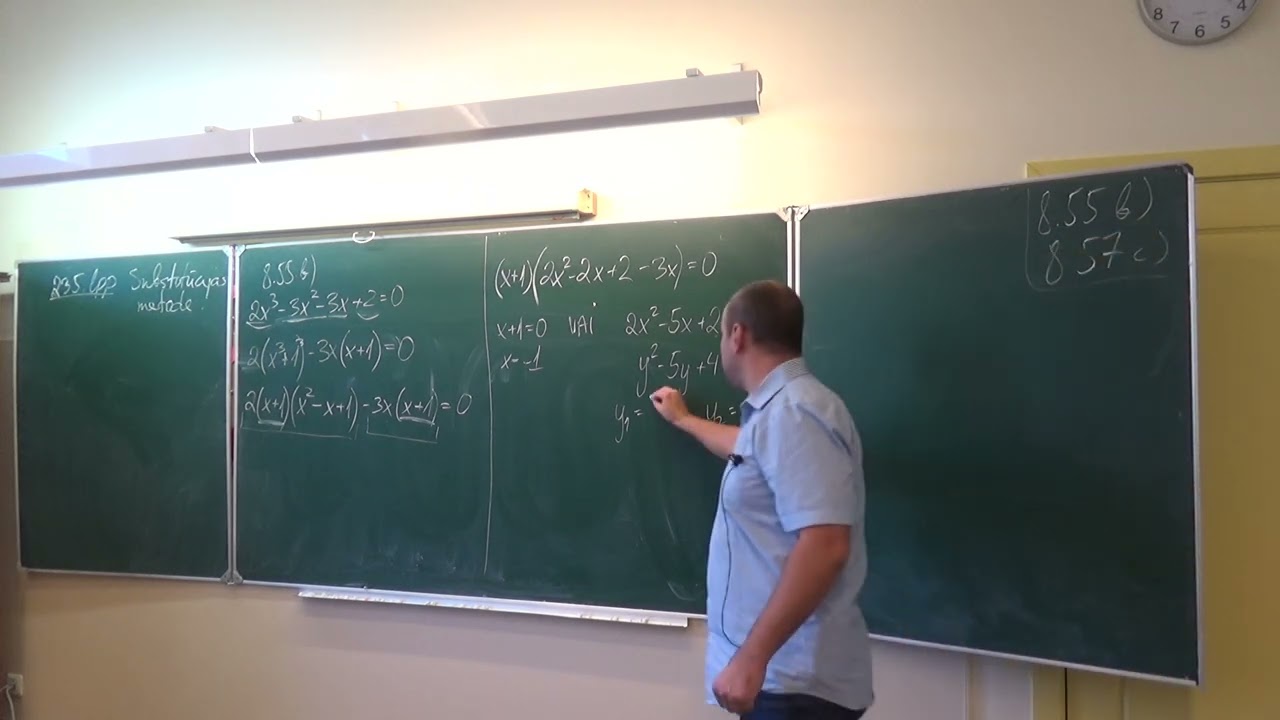 Racionālas algebriskas izteiksmes un vienādojumi_26. Substitūcijas metode.