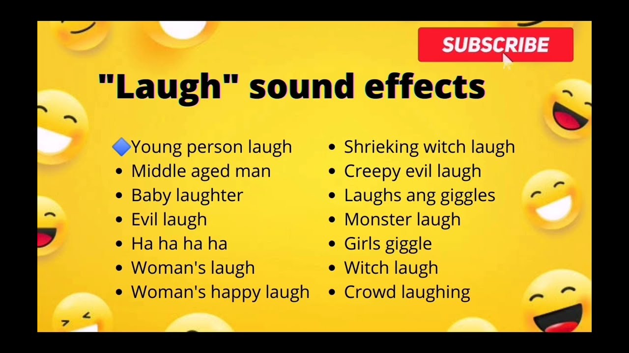Most common and useful "Laugh" sound effects that you can use in your videos and vlogs.