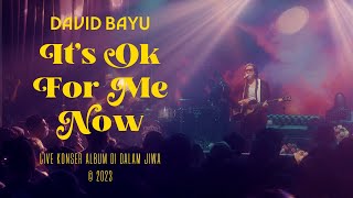 Video thumbnail of "DAVID BAYU - IT'S OK FOR ME NOW (LIVE)"