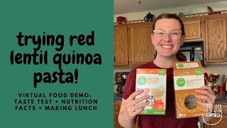 Red Lentil Quinoa Pasta • Taste Test, Nutrition Info, and Making Lunch