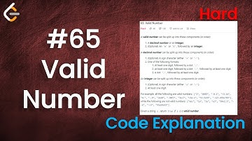 Valid Number | Live Coding with Explanation | Leetcode - 65