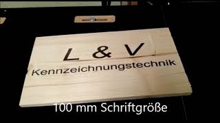 Produktkennzeichnung Wartungsfrei Großschrift