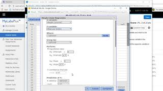 Linear Regression in StatCrunch
