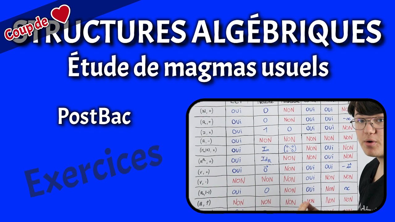 STRUCTURES ALGÉBRIQUES - Étude de magmas usuels - PostBac