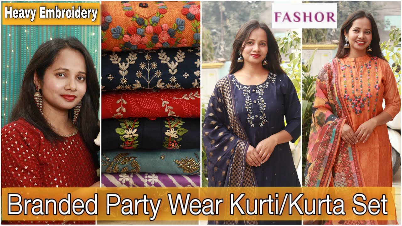 Latest Party Wear Kurti/Kurta Set Haul | Fashor Haul | Ranjana R - YouTube