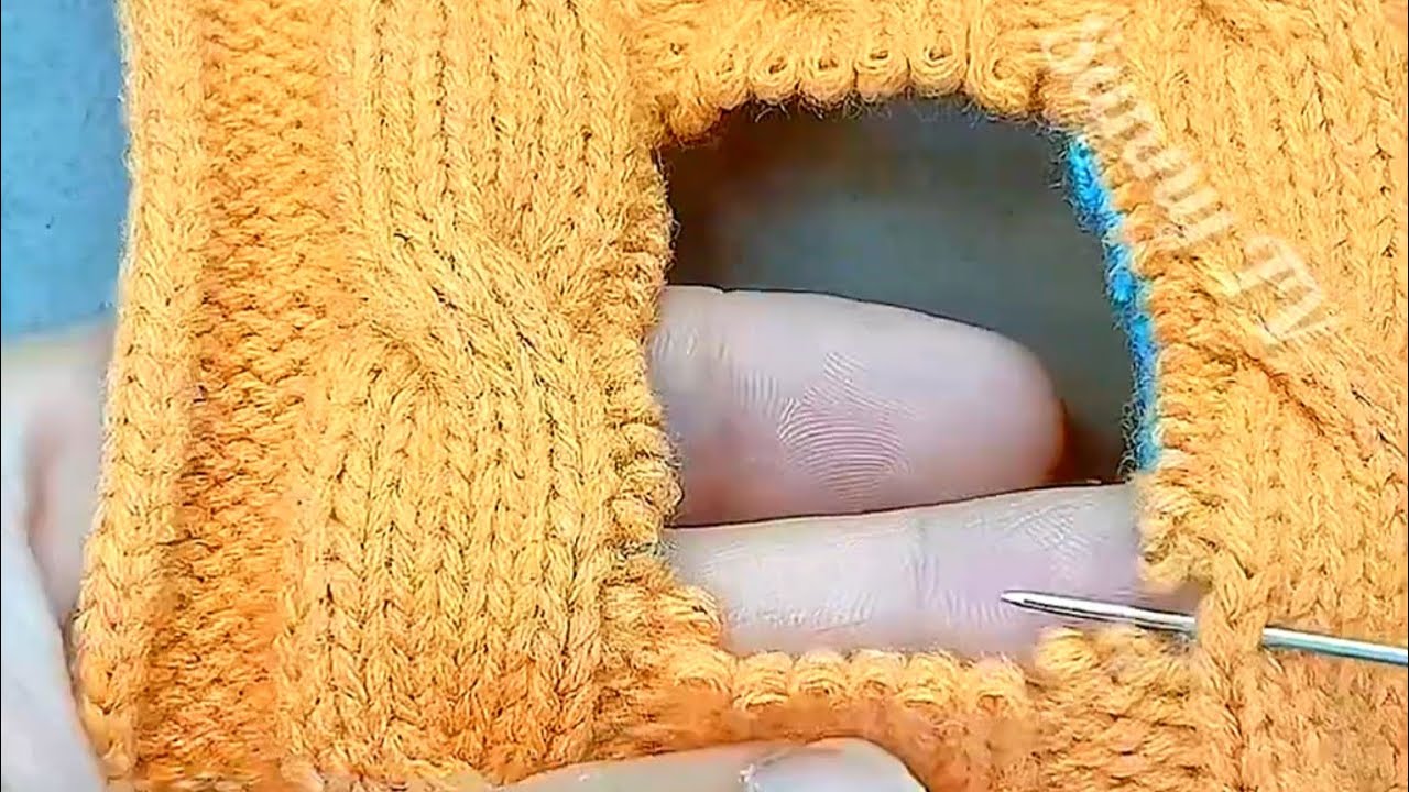 How to Invisibly Repair a Hole in a Knitted Sweater at Home Yourself ...