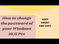 Easy way to change the passkey of your pc.