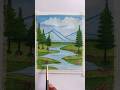 Mountain Nature Beautiful Painting 🎨🖌️ #painting #shortart #shortvideo #trending #acrylic