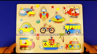 TOP Learn Vehicles School Bus, Boat, Plane, Truck, Car, U.F.O Preschool Toddler Learning Toy Video