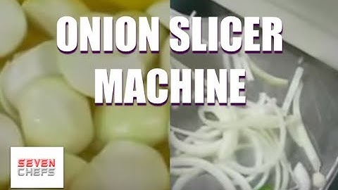Slicing and Chopping Onions in Food Processor Machine